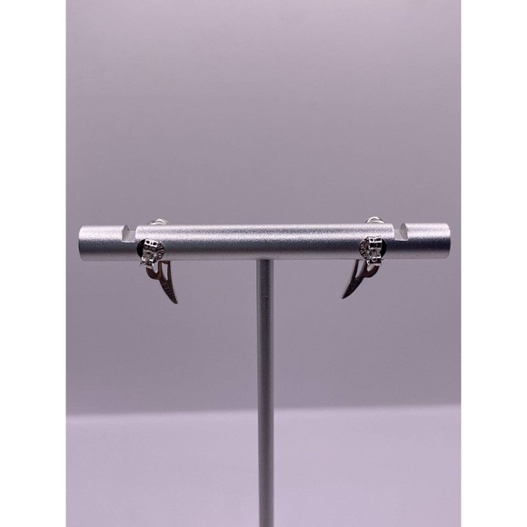 Sterling Silver Wings With CZ Earrings - Picture 3 of 4